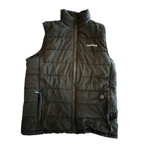 Uupalee Heated Vest Quilted Black Mens SZ Med NO BATTERY-FLAW-Untested Non work